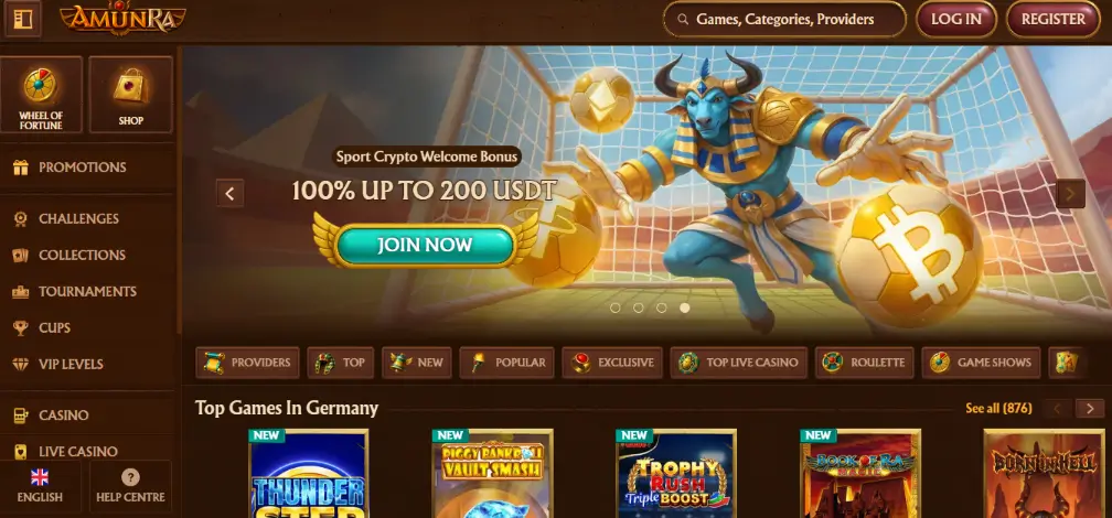 AmunRa Casino Screen